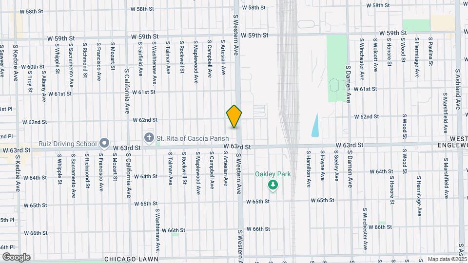 6228 S Western Ave Map and Location Details