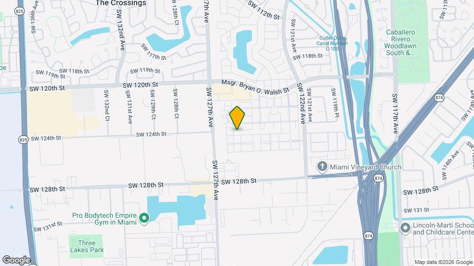 12501 SW 124th Terrace Map and Location Details