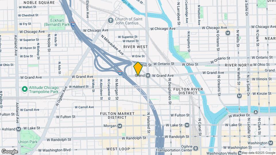 833 W Grand Ave Map and Location Details