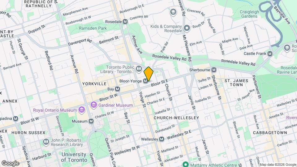 Bloor-Yonge Residences Yorkville Map and Location Details