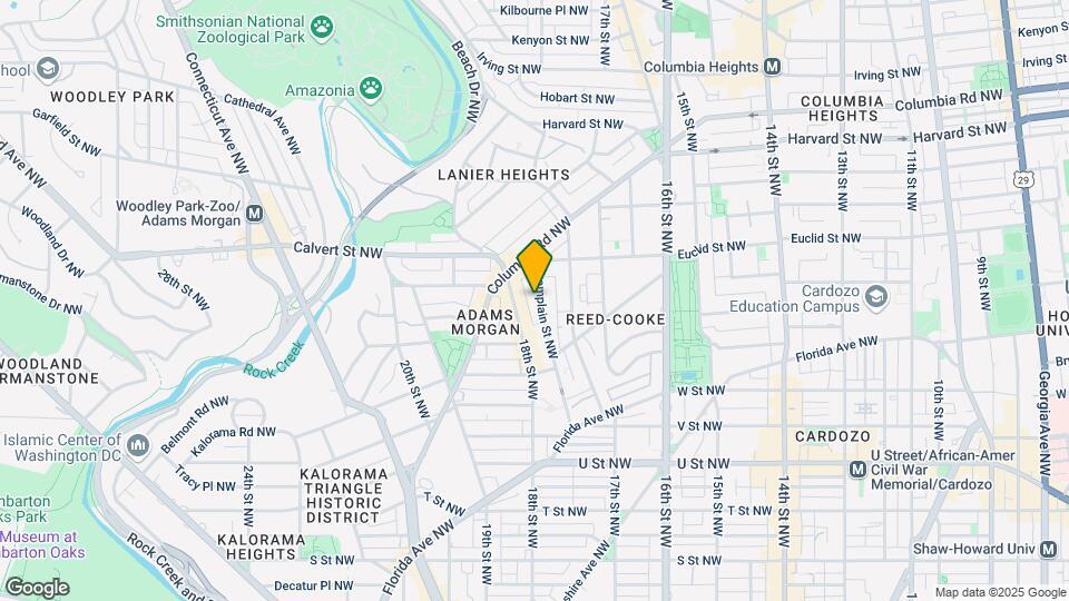 2380 Champlain St NW, Unit 104 Map and Location Details