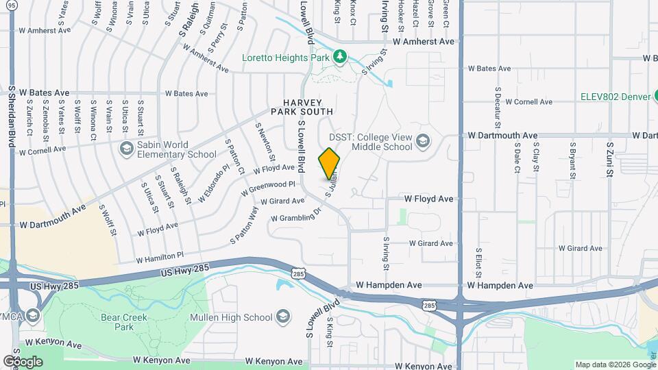 3405 W Greenwood Pl Map and Location Details
