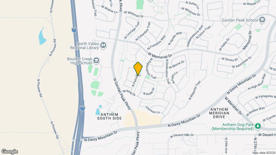40139 N Patriot Way Map and Location Details