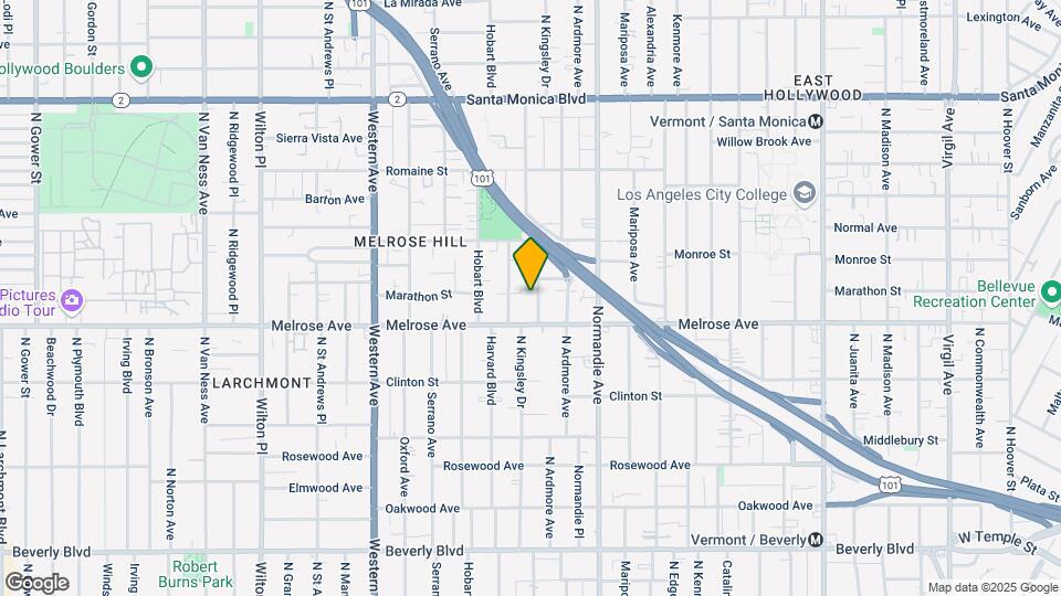 729 N Kingsley Dr Mapa y Detalles de la Ubicación