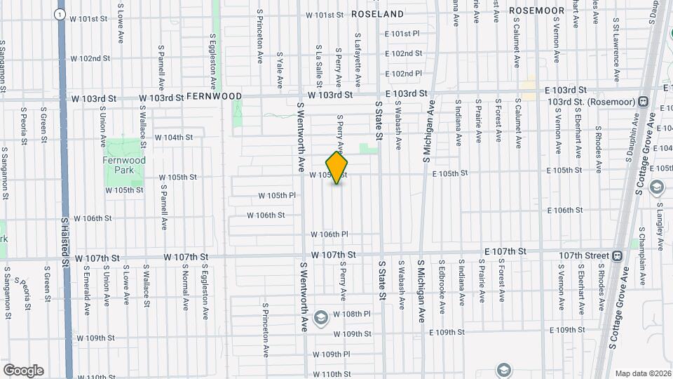 10520 S Perry Ave Map and Location Details