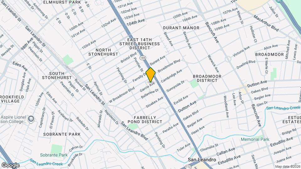 184 Garcia Ave Map and Location Details