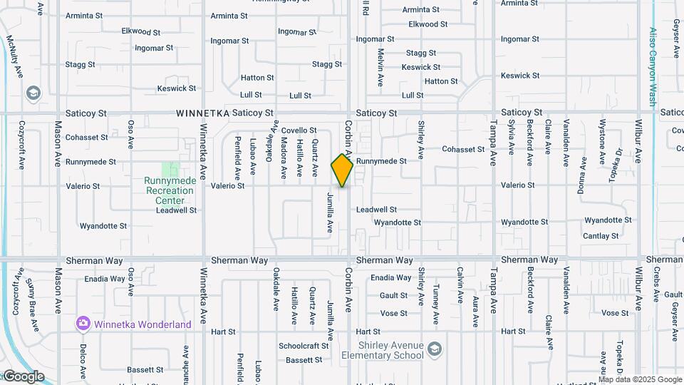 7353 Corbin Ave Map and Location Details