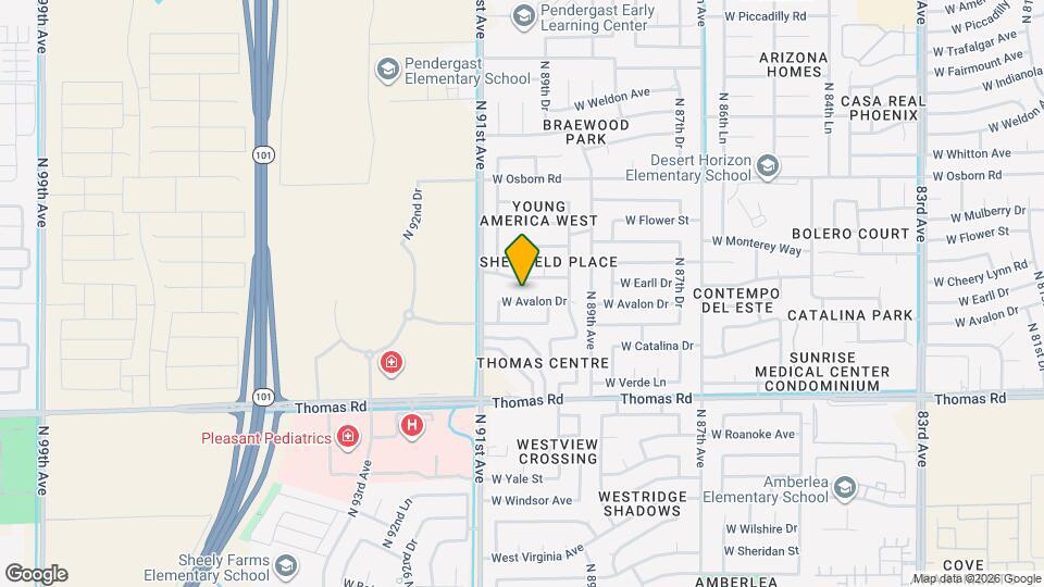 9026 W Avalon Dr Map and Location Details