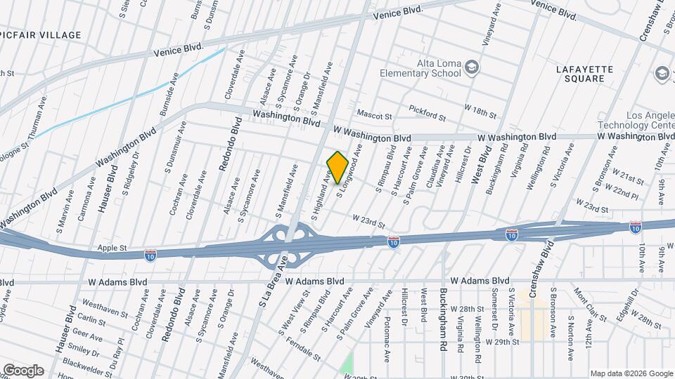 2133 S Longwood Ave Map and Location Details