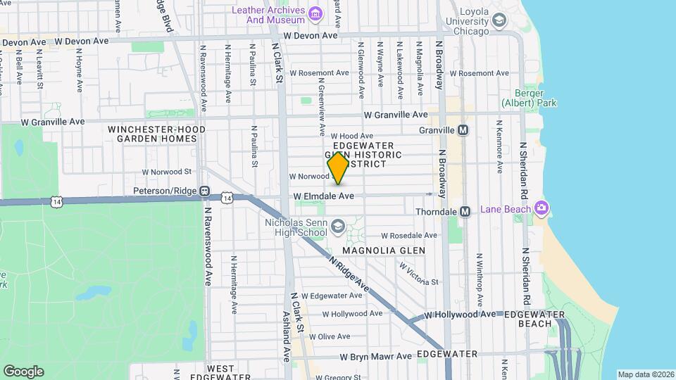 1440 W Elmdale Ave, Unit Apt 2 Map and Location Details