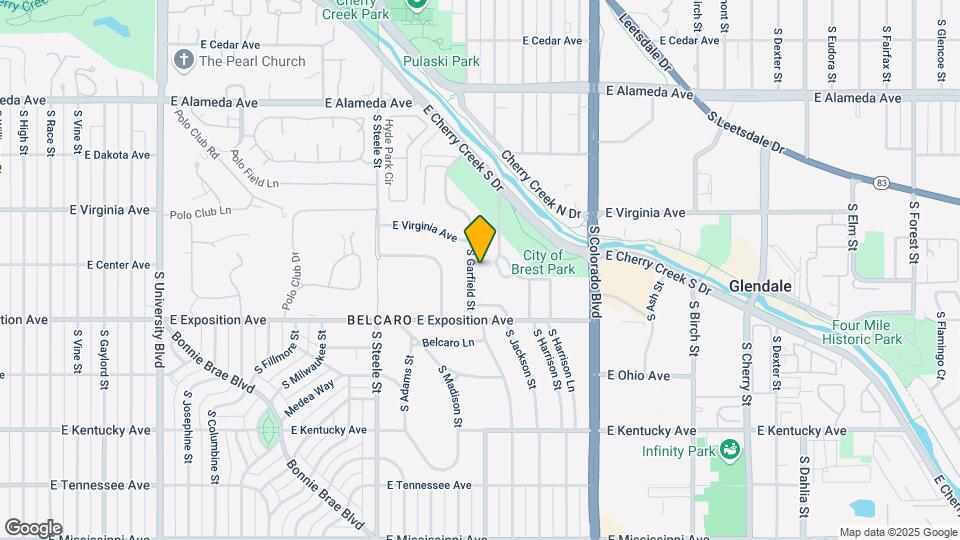540 S Garfield St Map and Location Details
