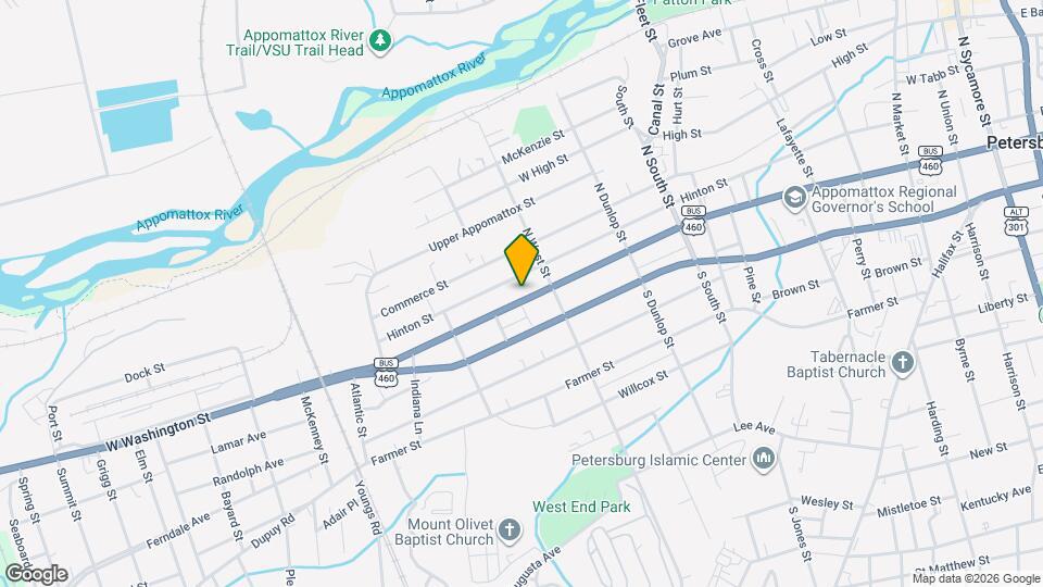 1127 W Washington St Map and Location Details