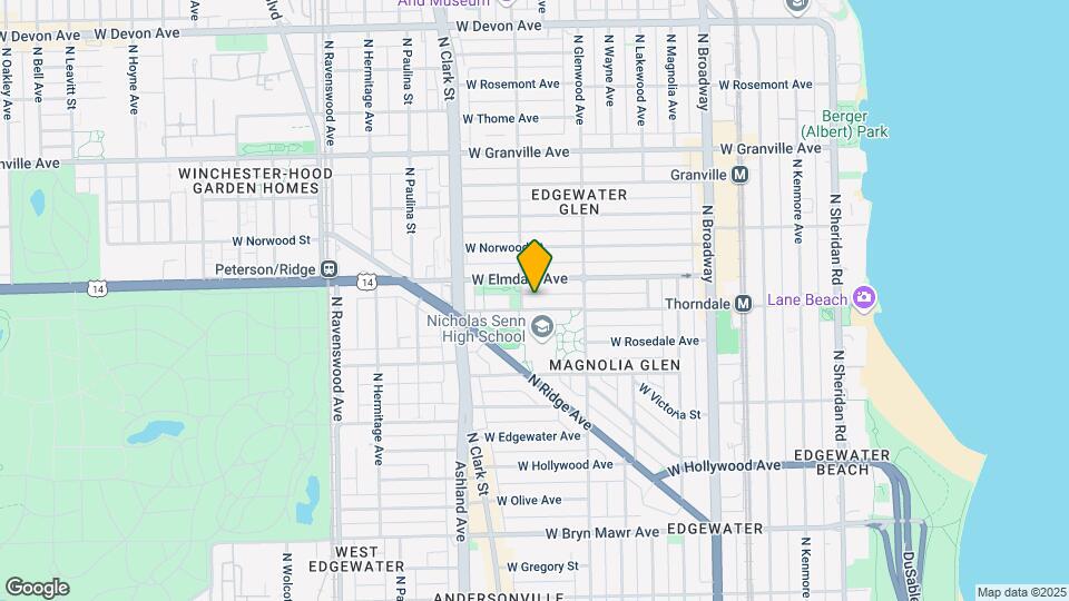 1452 W Thorndale Ave Map and Location Details