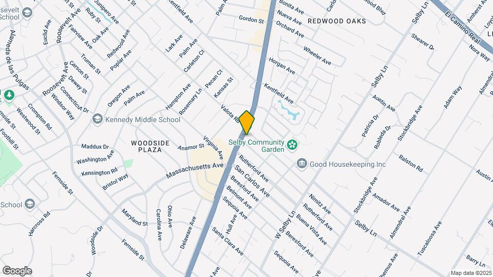 1215 Woodside Rd Map and Location Details