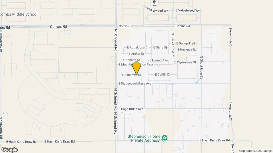 3755 E Sandoval Dr Mapa y Detalles de la Ubicación