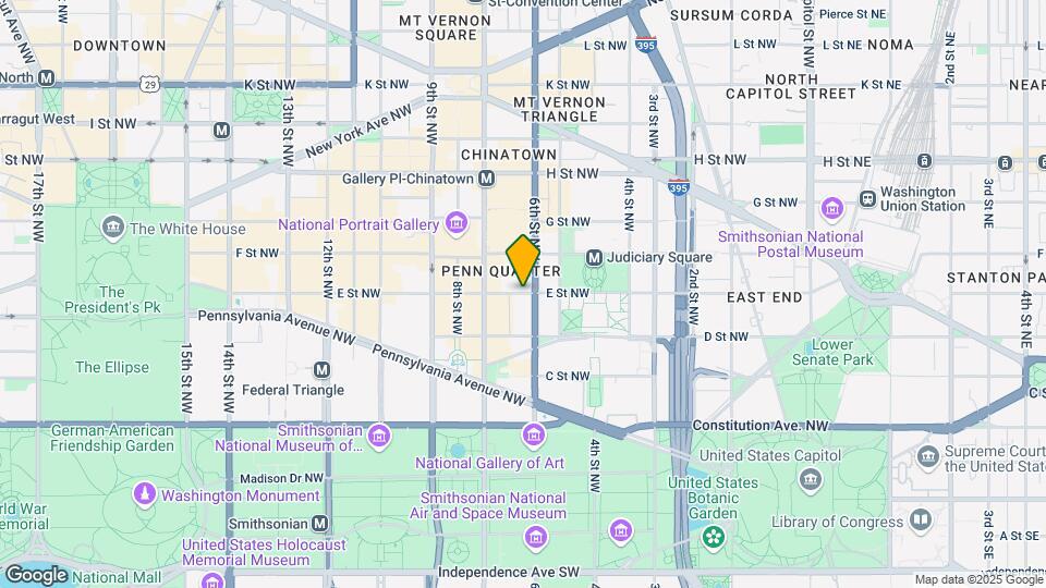 616 E St NW Map and Location Details