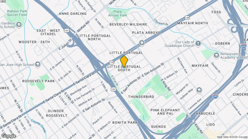 1601 E San Fernando St Map and Location Details