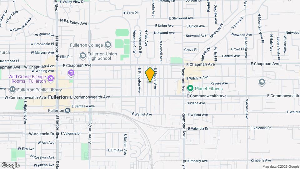 136 N Yale Ave Map and Location Details