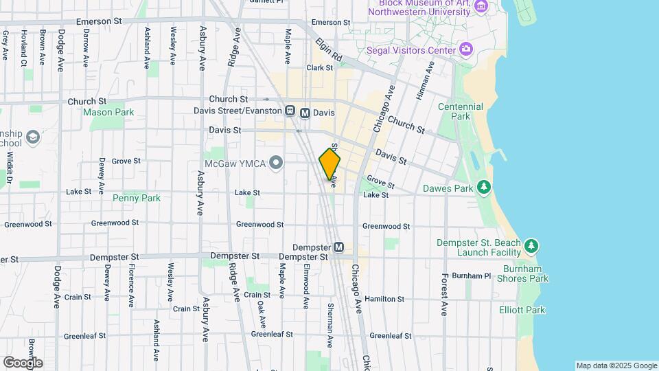 Albion Evanston Mapa y Detalles de la Ubicación