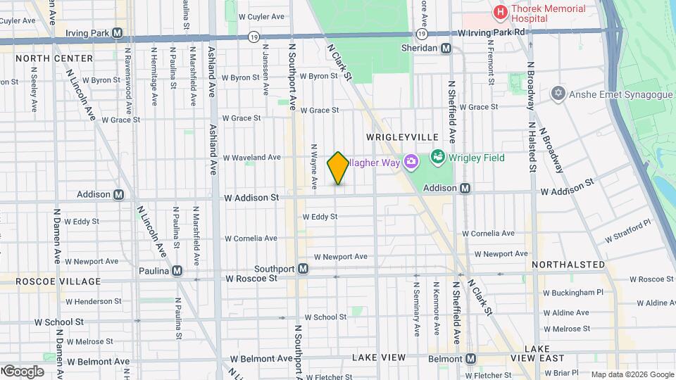 3607 N Lakewood Ave Map and Location Details