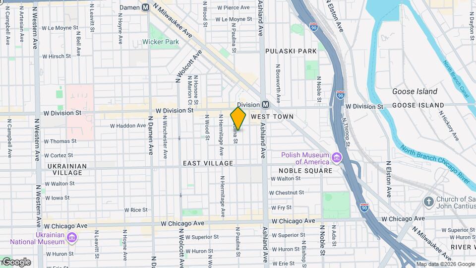 1073 N Paulina St Map and Location Details