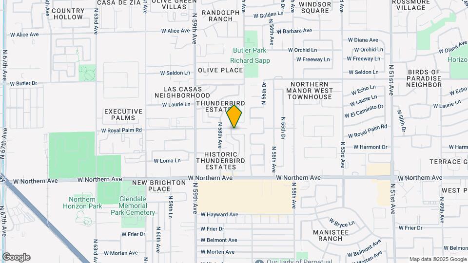 5721 W Royal Palm Rd, Unit Casita Map and Location Details
