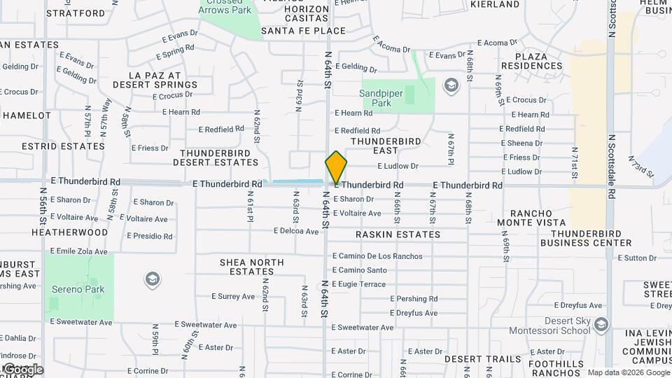 6411 E Thunderbird Rd Map and Location Details