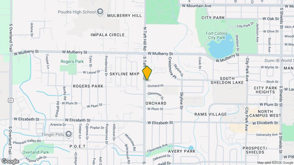 636 S Taft Hill Rd Map and Location Details