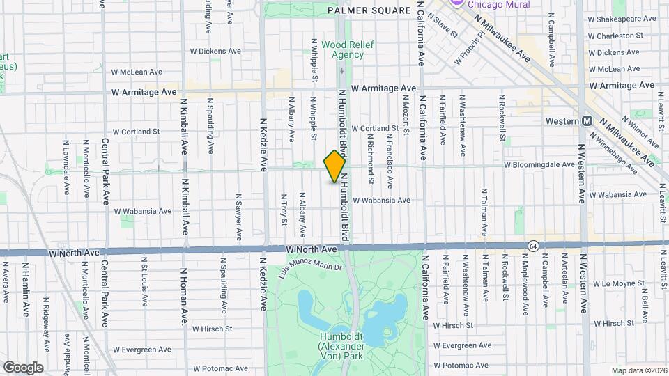 1726 N Humboldt Blvd, Unit 402 Map and Location Details