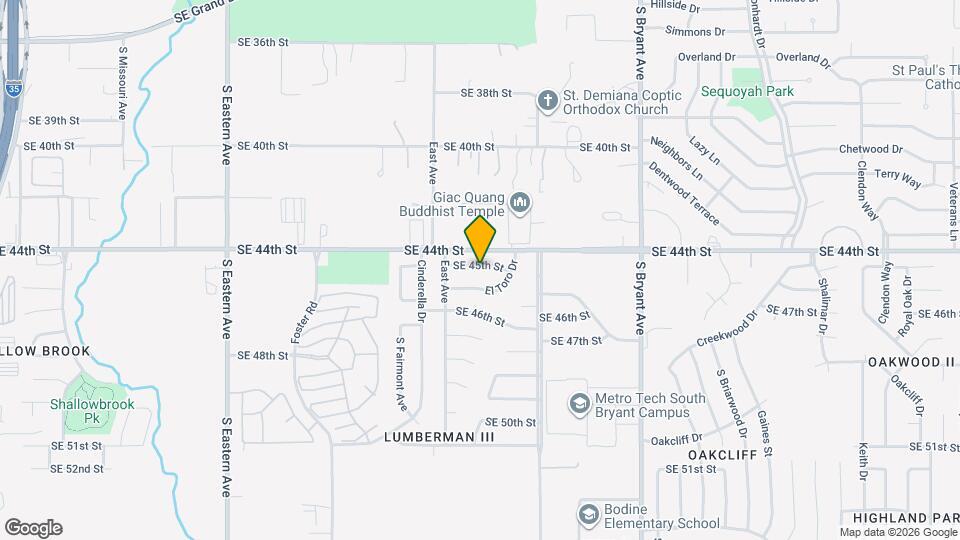 2524 SE 45th St Map and Location Details