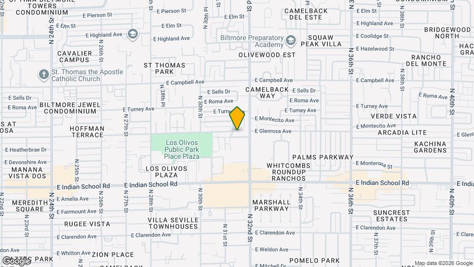 3140 E Glenrosa Ave Map and Location Details