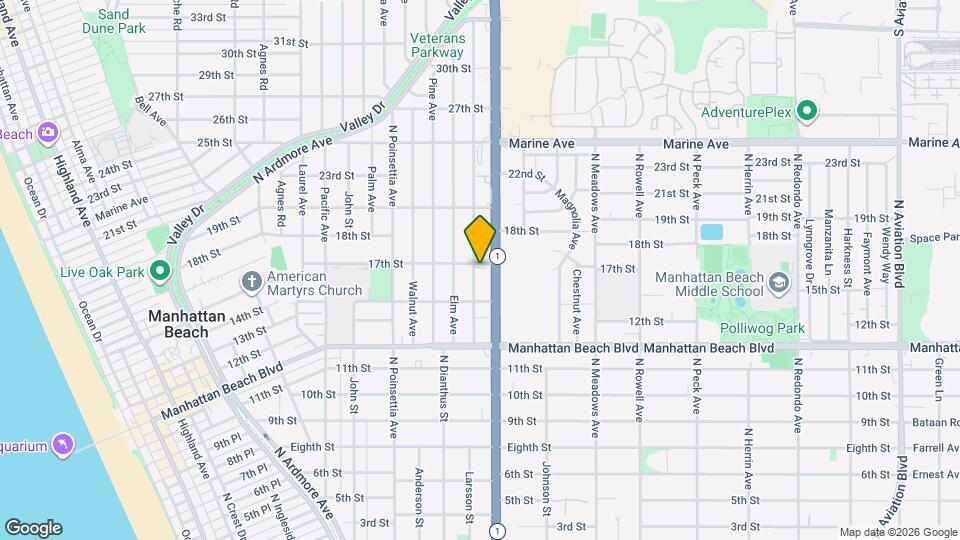 1604 Oak Ave Map and Location Details