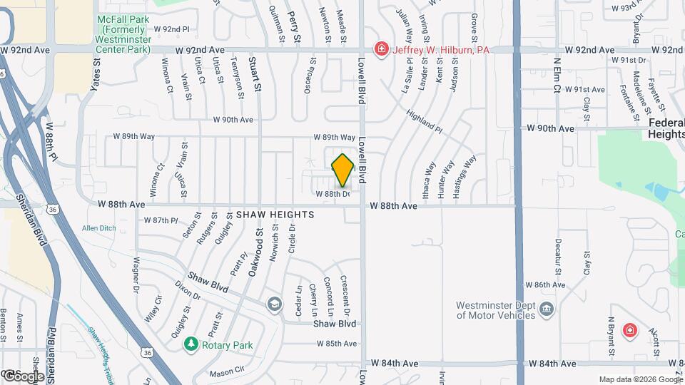 3825 W 88th Ct Map and Location Details