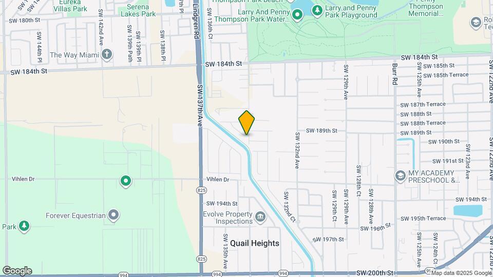 13218 SW 189th Ter Map and Location Details