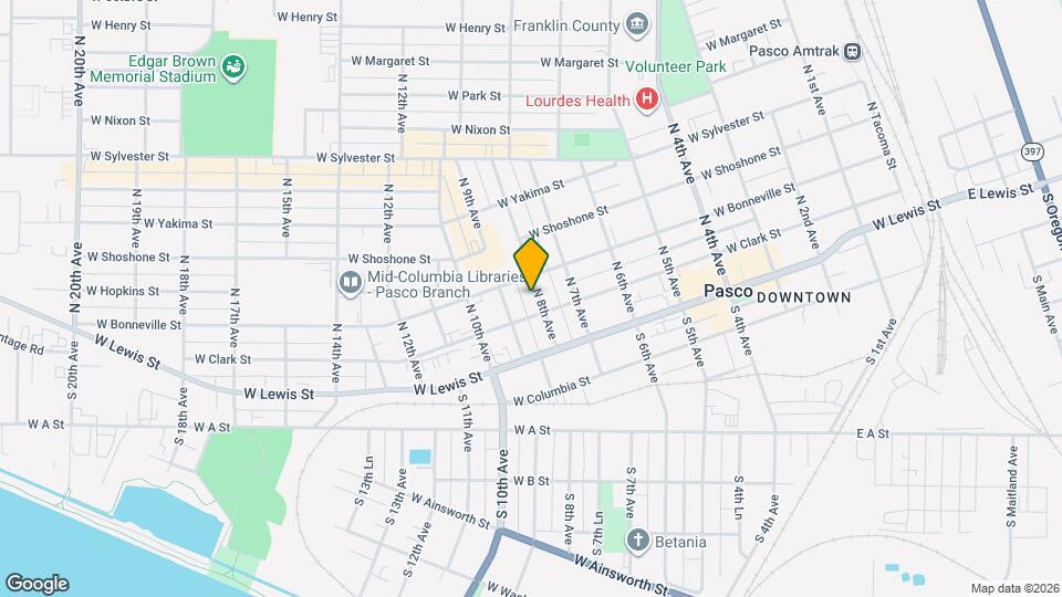 212 N 8th Ave Map and Location Details