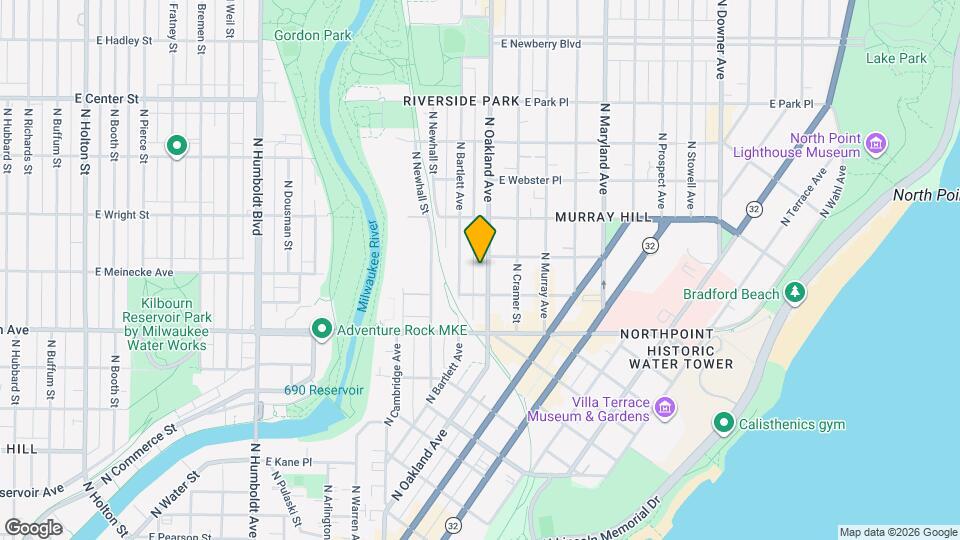2429 N Oakland Ave, Unit Upper Map and Location Details