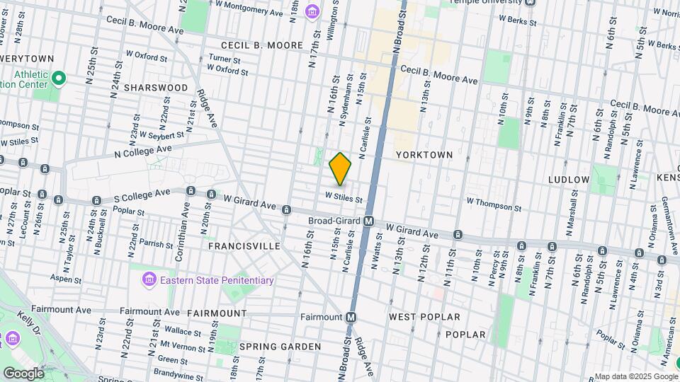 1240 N 15th St Map and Location Details