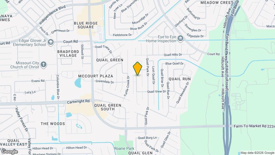 16523 Lonesome Quail Dr Mapa y Detalles de la Ubicación
