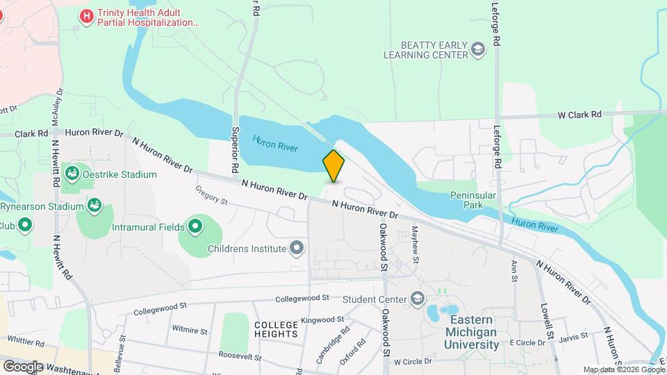 1250 N Huron River Dr Map and Location Details