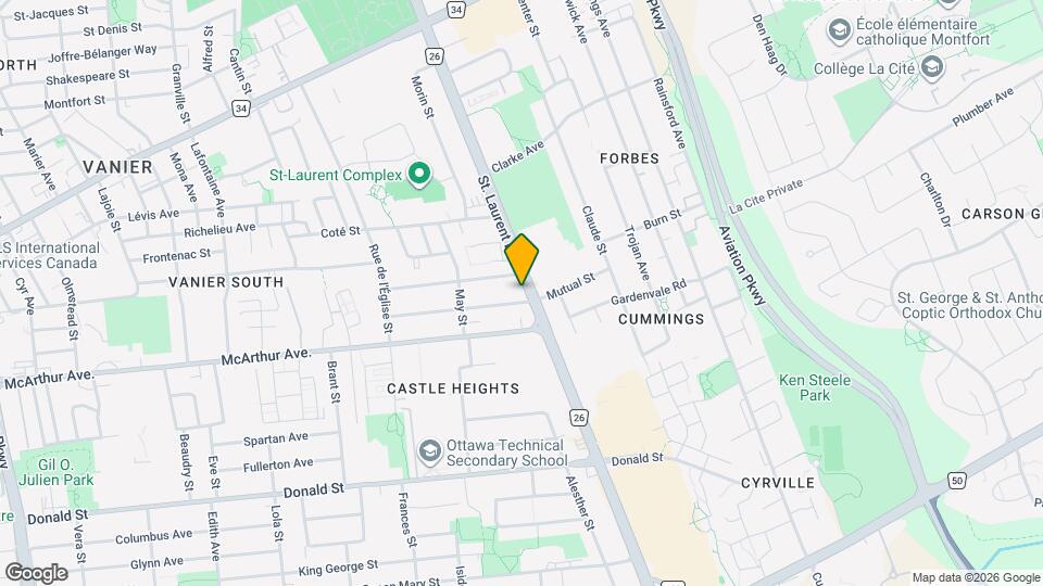 838 St. Laurent Blvd Map and Location Details