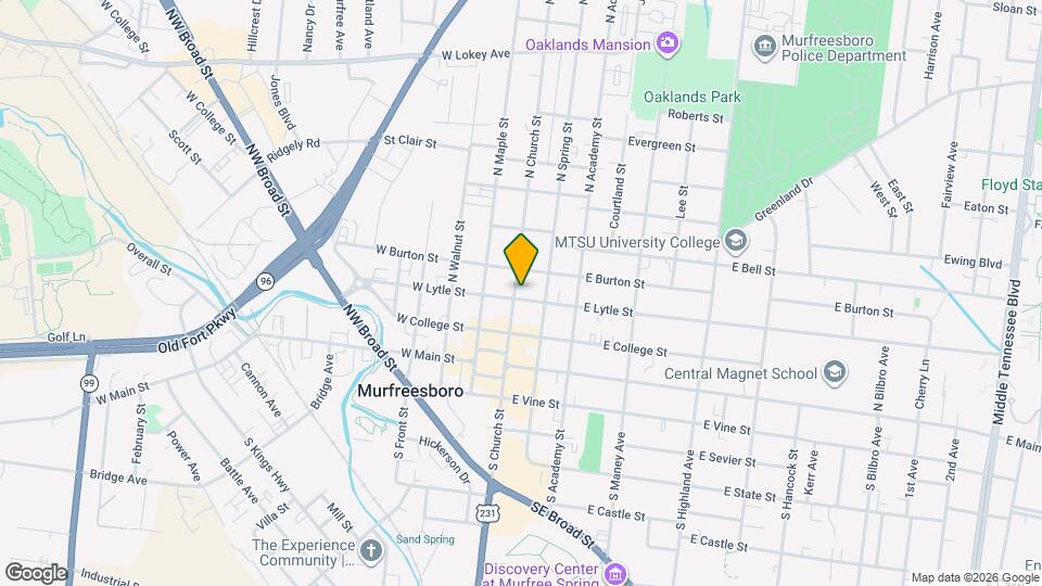 302 N Church St Map and Location Details