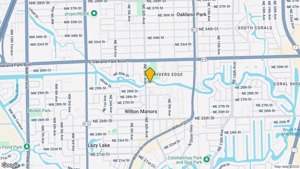 607 NE 29th Dr Map and Location Details