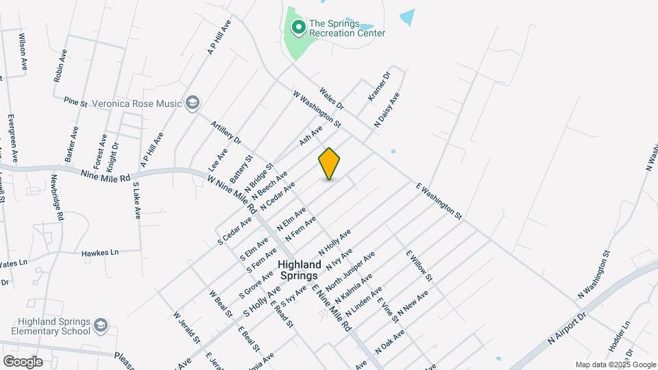 122 N Elm Ave Map and Location Details