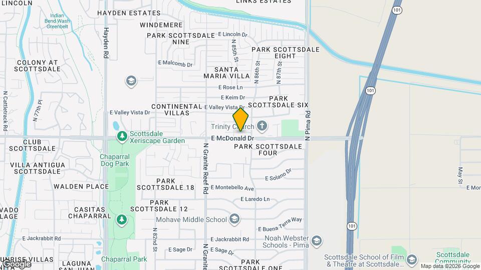 8548 E McDonald Dr Map and Location Details