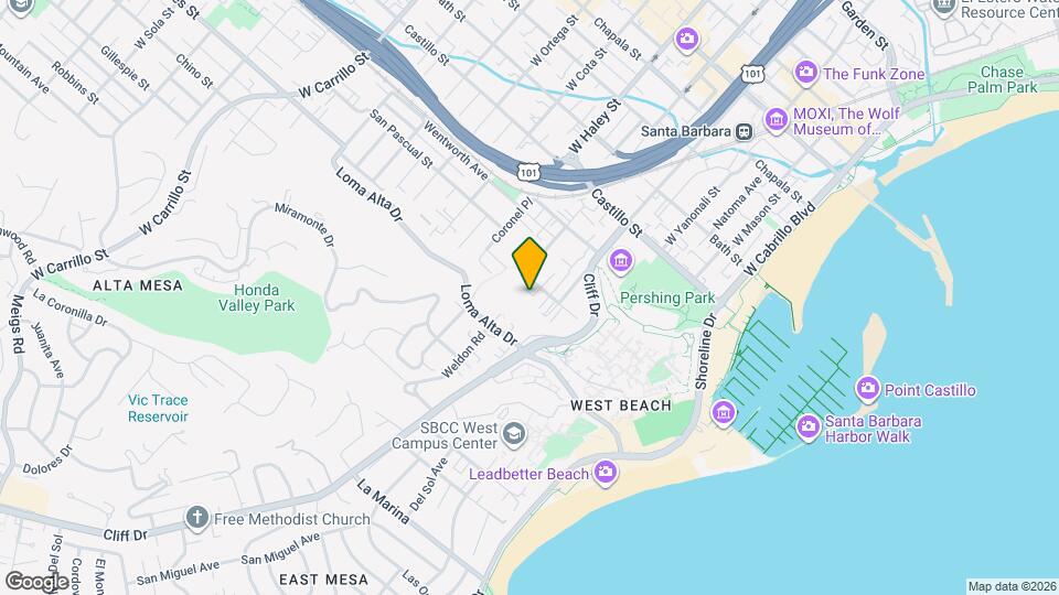 321 Ladera St, Unit 1 Map and Location Details