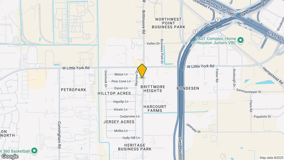 6553 Brittmoore Rd Map and Location Details