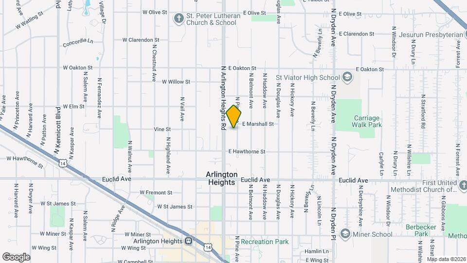 738 N Pine Ave Map and Location Details