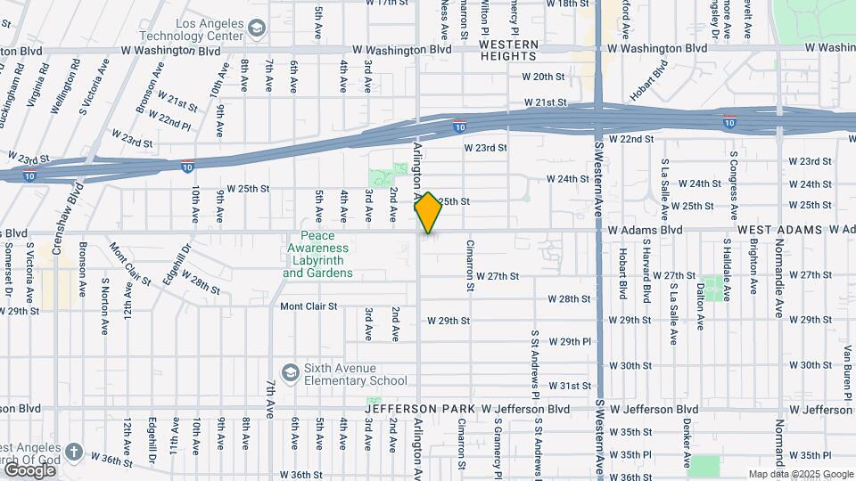 2278 W Adams Blvd Mapa y Detalles de la Ubicación
