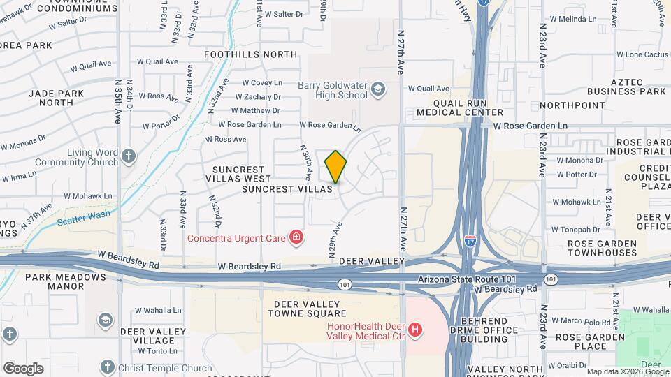 2901 W Irma Ln Map and Location Details
