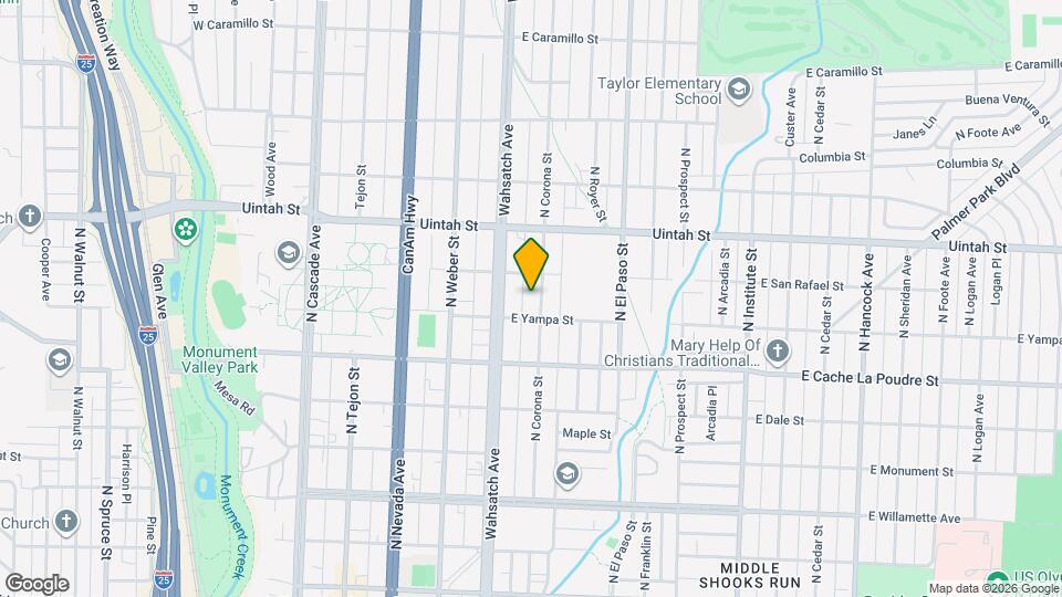 1016 N Corona St Map and Location Details